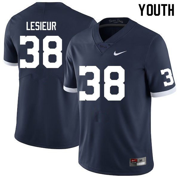 Youth #38 Frederik Lesieur Penn State Nittany Lions College Football Jerseys Sale-Retro